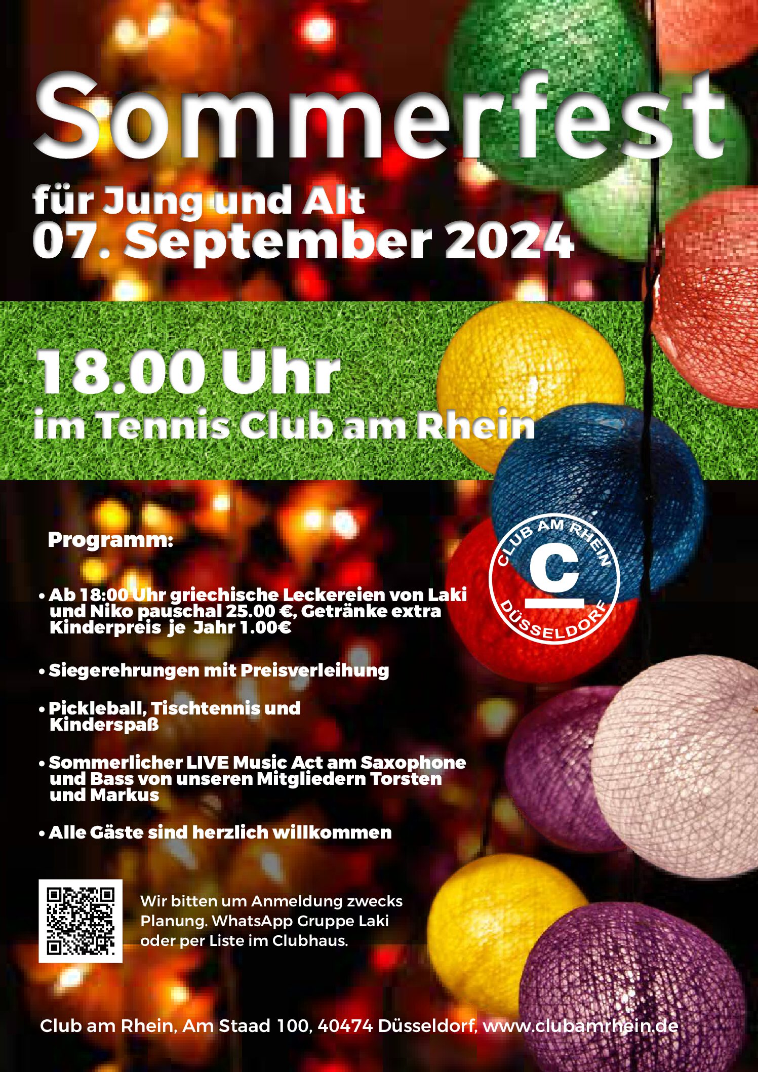 Mehr über den Artikel erfahren Sommerfest 7. September 2024